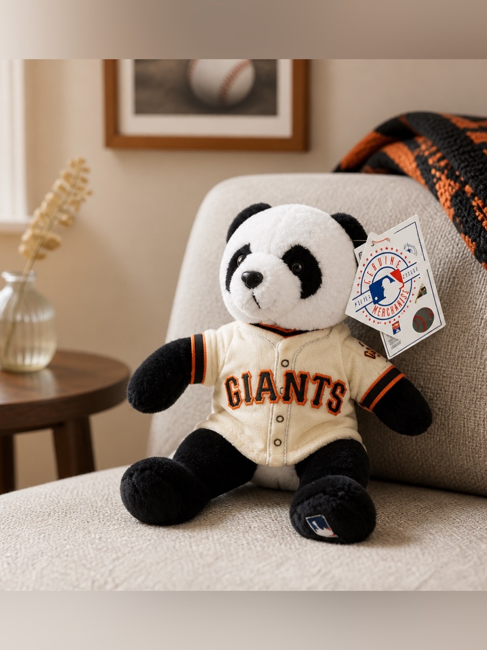 San Francisco Giants Panda Bear Bean Bag Plush Forever Collectibles Pandoval 7"